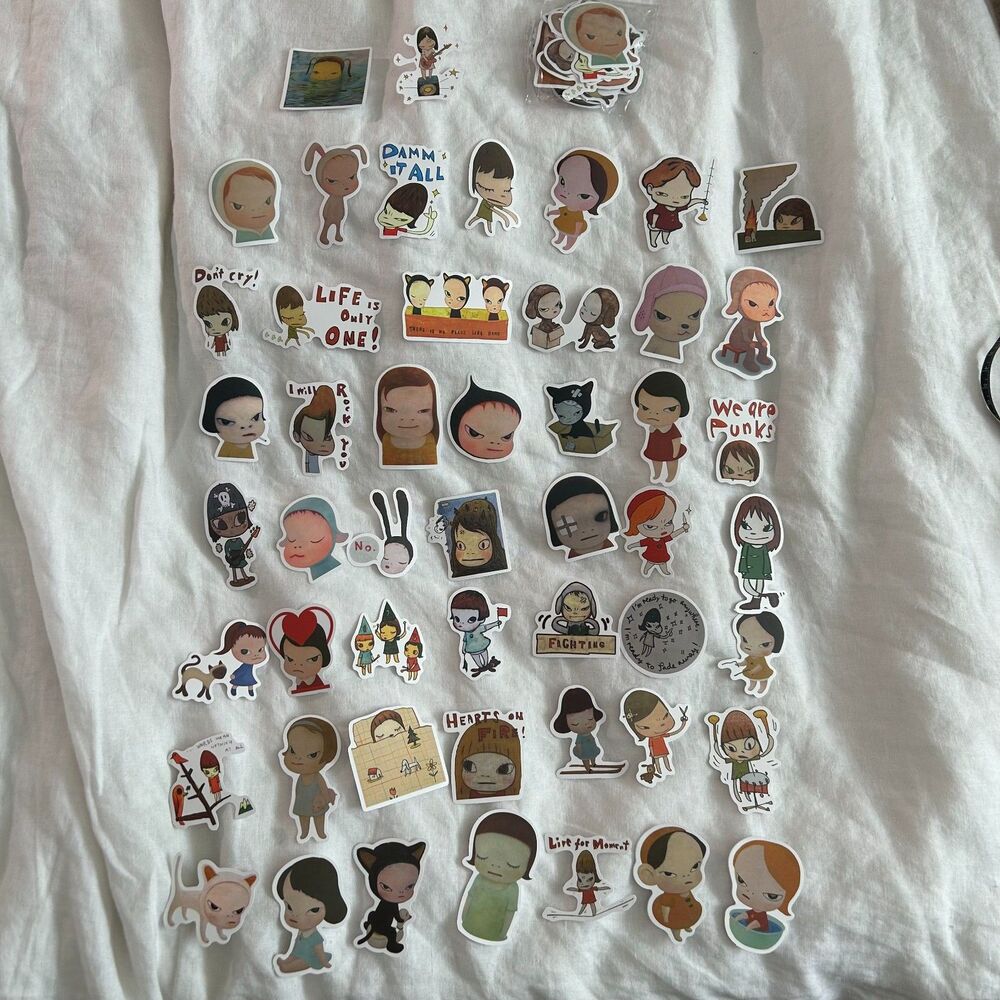 Yoshitomo Nara Sticker Pack Set of 50 Matte Style Laptop Stickers